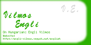 vilmos engli business card